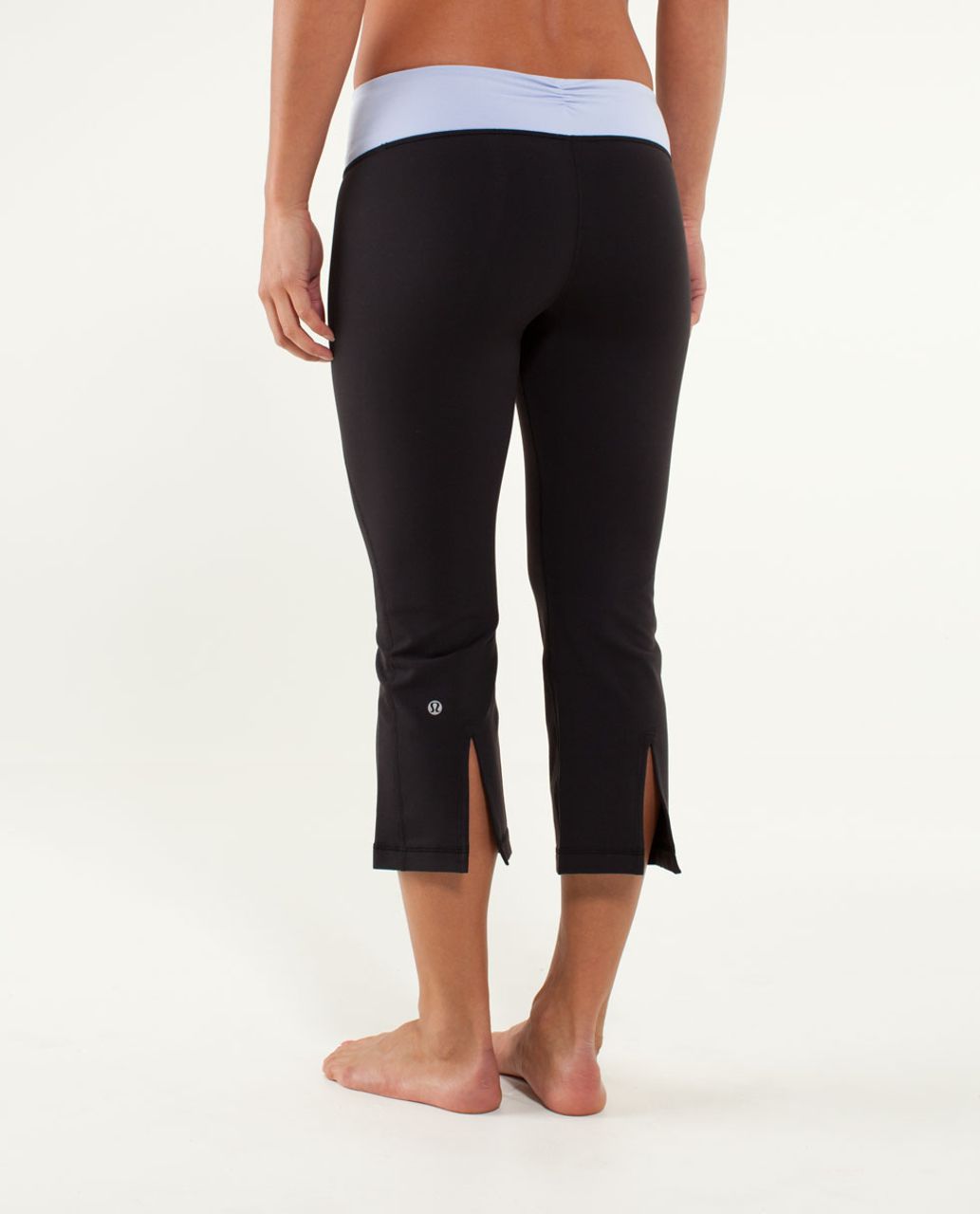 Lululemon Gather & Crow Crop - Black / Cool Breeze / Power Purple ...