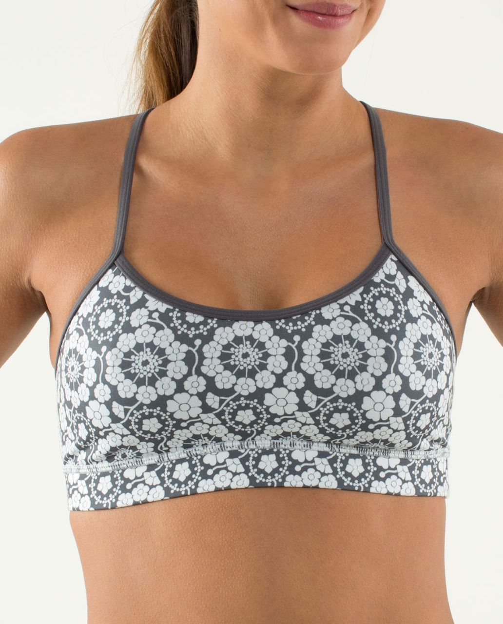 Lululemon Flow Y Bra IV - Twiggy Printed Nimbus / Soot Light