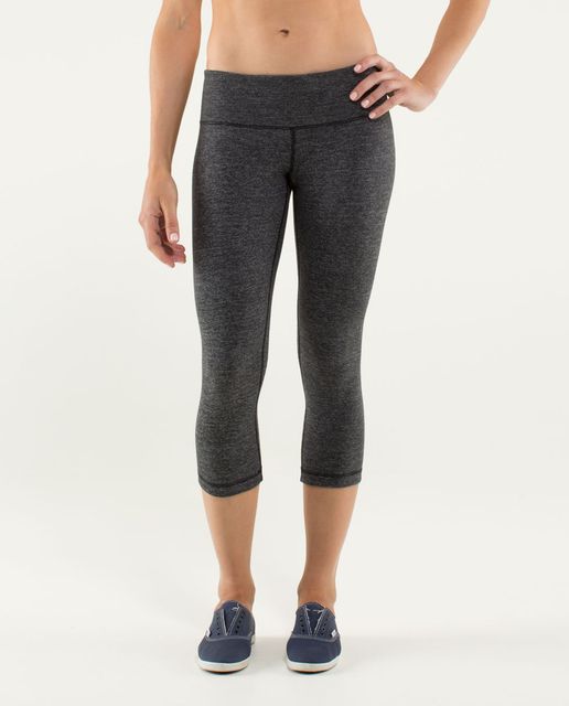 Lululemon Wunder Under Crop Leggings in Rush Jacquard Black