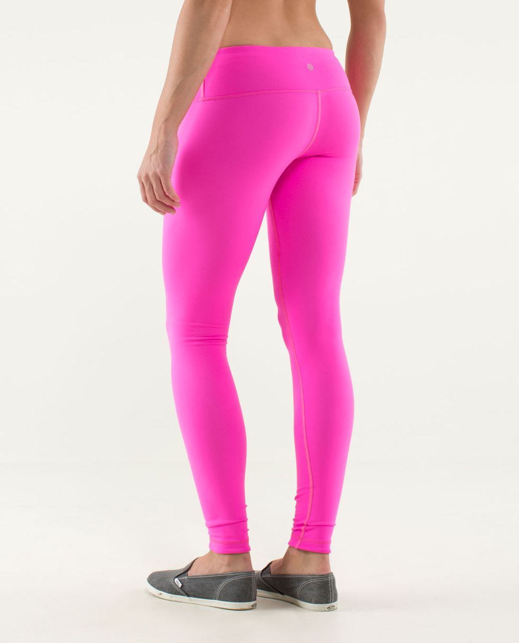 Lululemon Wunder Under Pant *Reversible - Black / Raspberry Glo Light