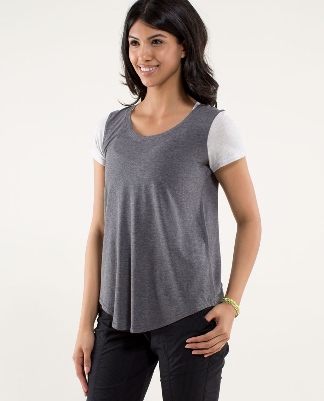 Lululemon Serene Short Sleeve - Soot Light / Nimbus