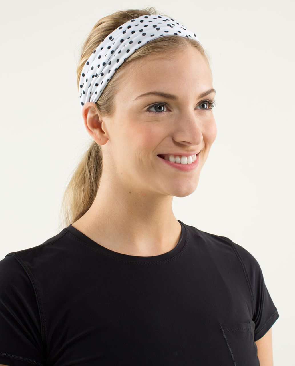 Lululemon Bang Buster Headband *Reversible - Mod Dot Printed Black / White