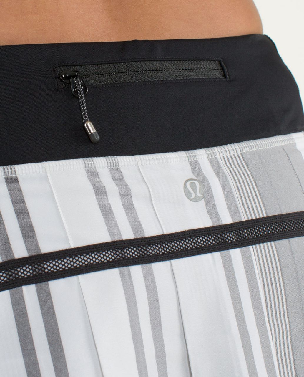 Lululemon Run:  Pace Setter Skirt (Regular) - Groovy Stripe Nimbus / Black