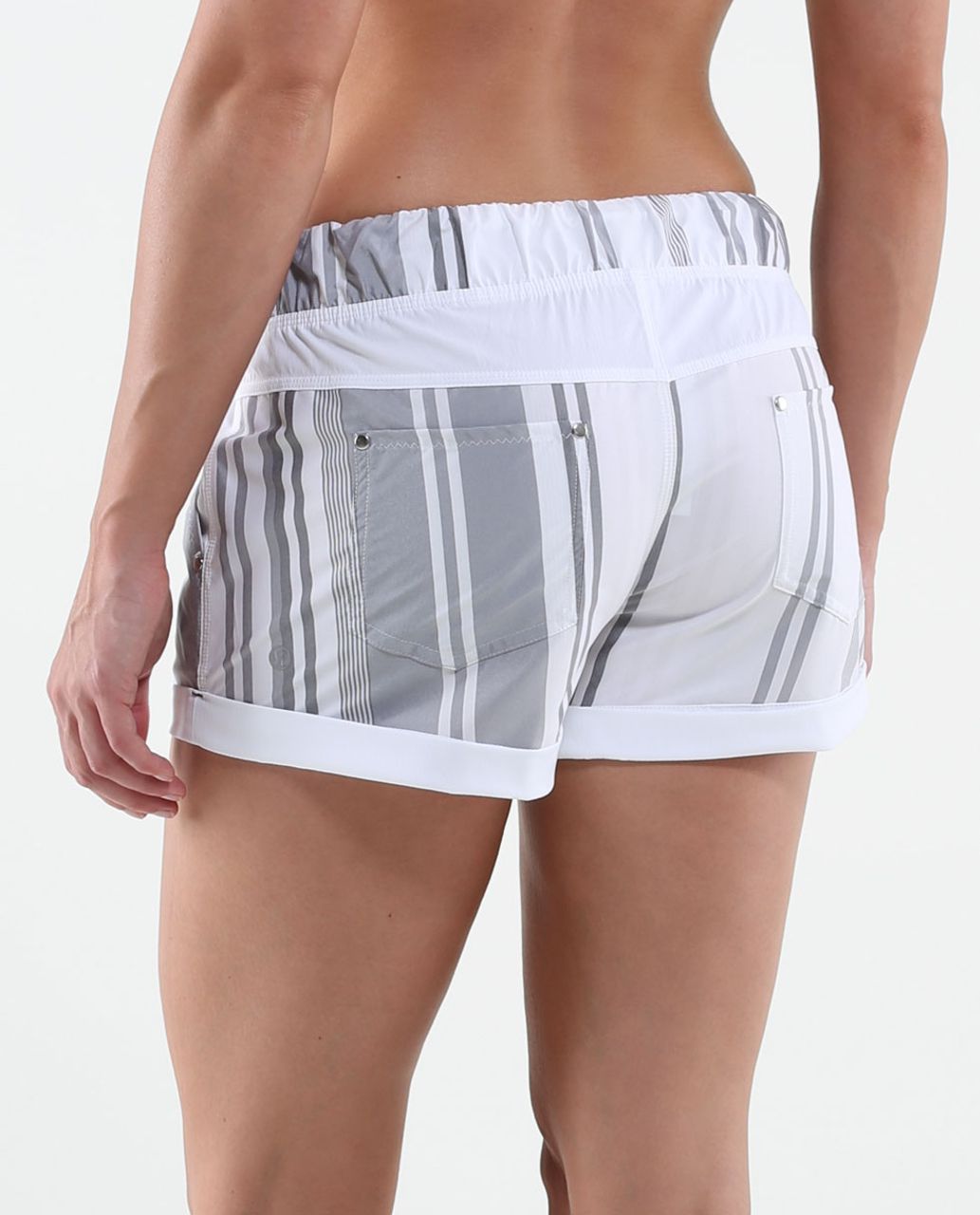 Lululemon Play All Day Short - Groovy Stripe Nimbus / White