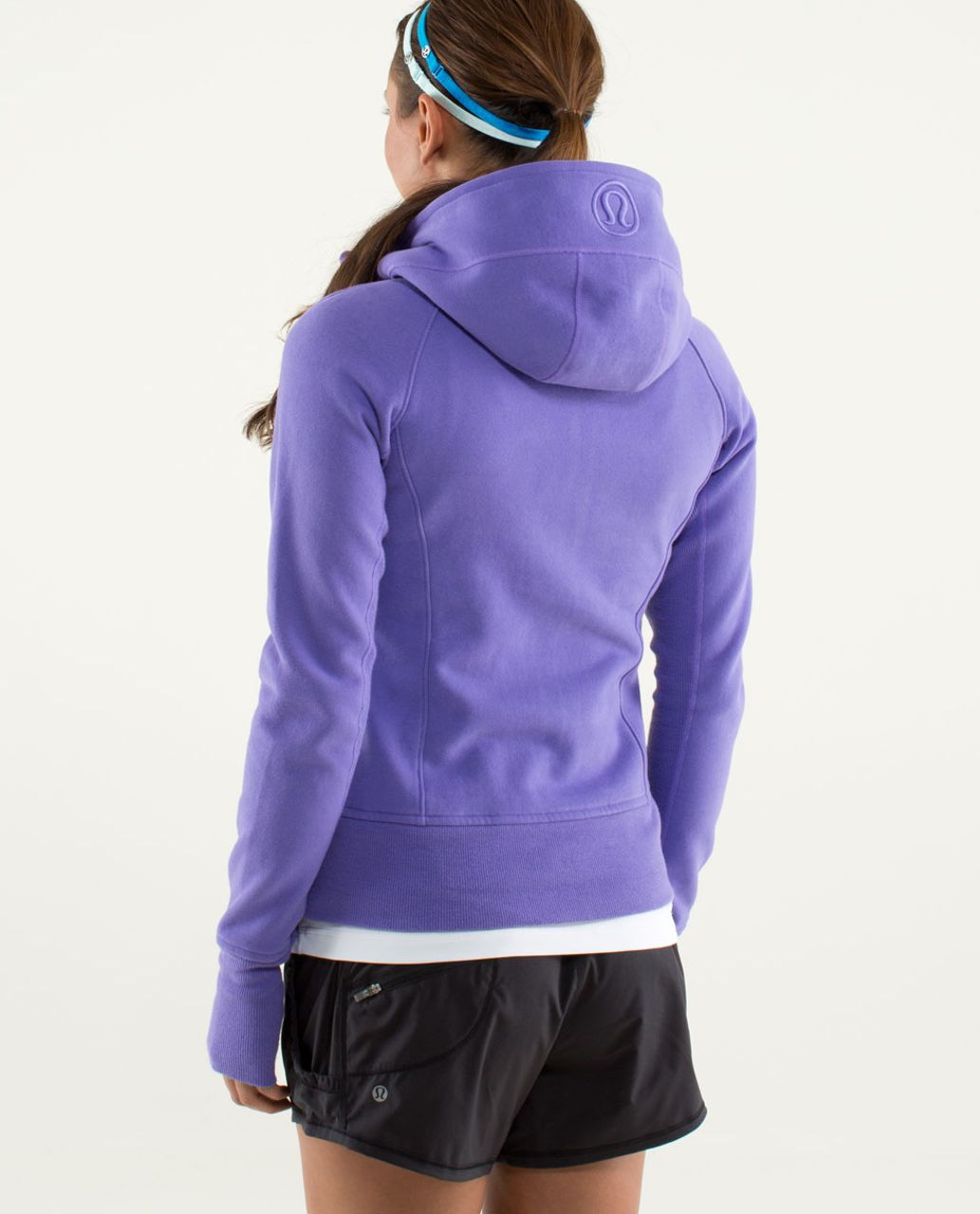 NWT Lululemon Sz 6 Scuba Hoodie III Jacket Static Flashback Black Purple  Galaxy