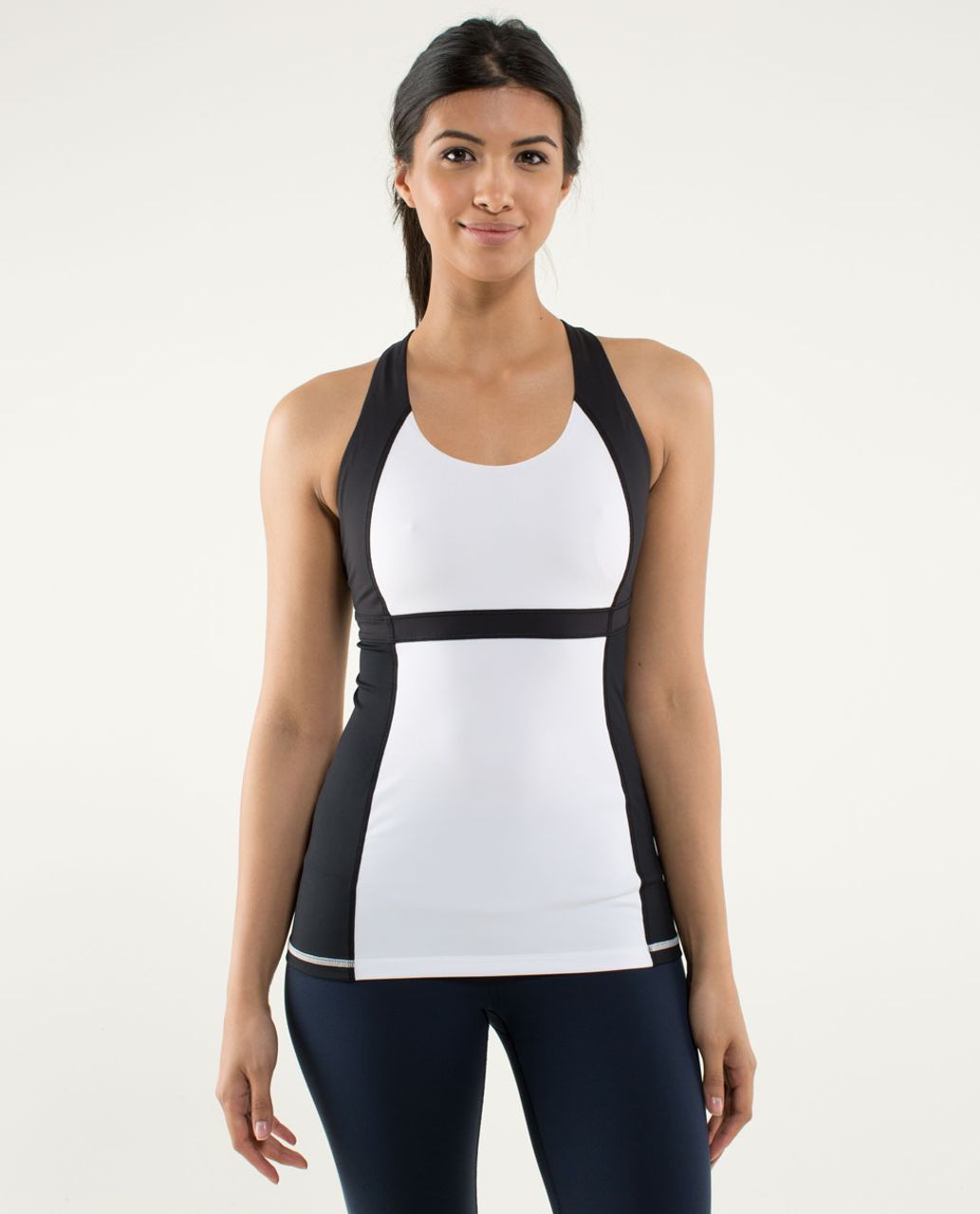 Lululemon Run:  Fast Track Tank - White /  Black