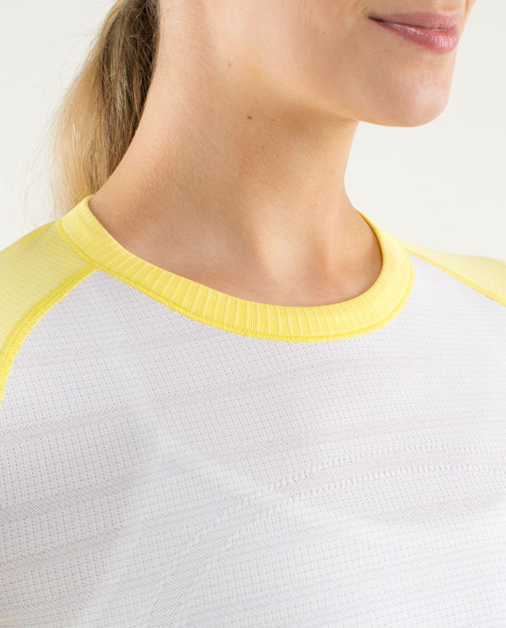 Lululemon Run:  Swiftly Tech Long Sleeve - White / Sizzle