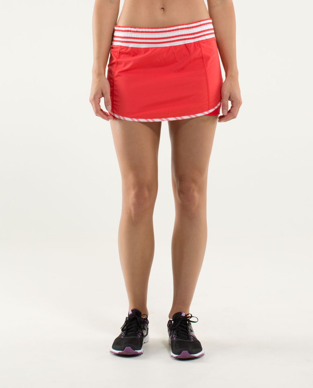 Lululemon Run:  Track Attack Skirt - Love Red / Twin Stripe Love Red