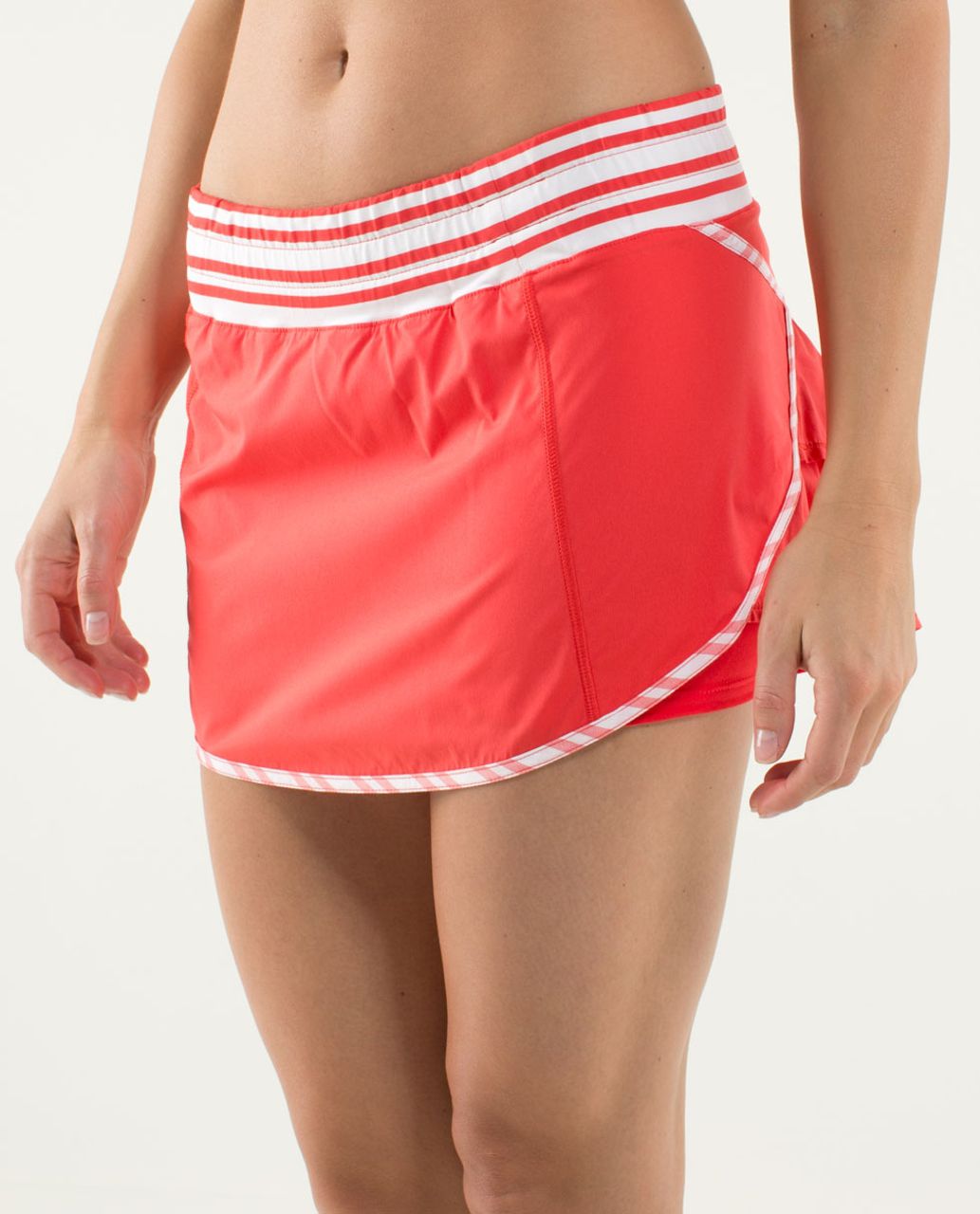 Lululemon Run:  Track Attack Skirt - Love Red / Twin Stripe Love Red