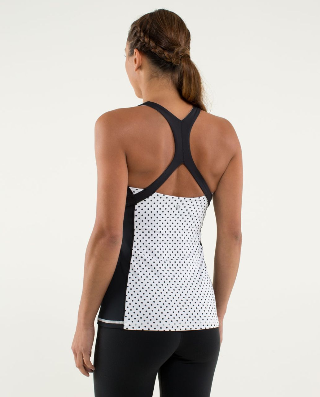 Lululemon Run:  Fast Track Tank - Mod Dot Printed Black / Black