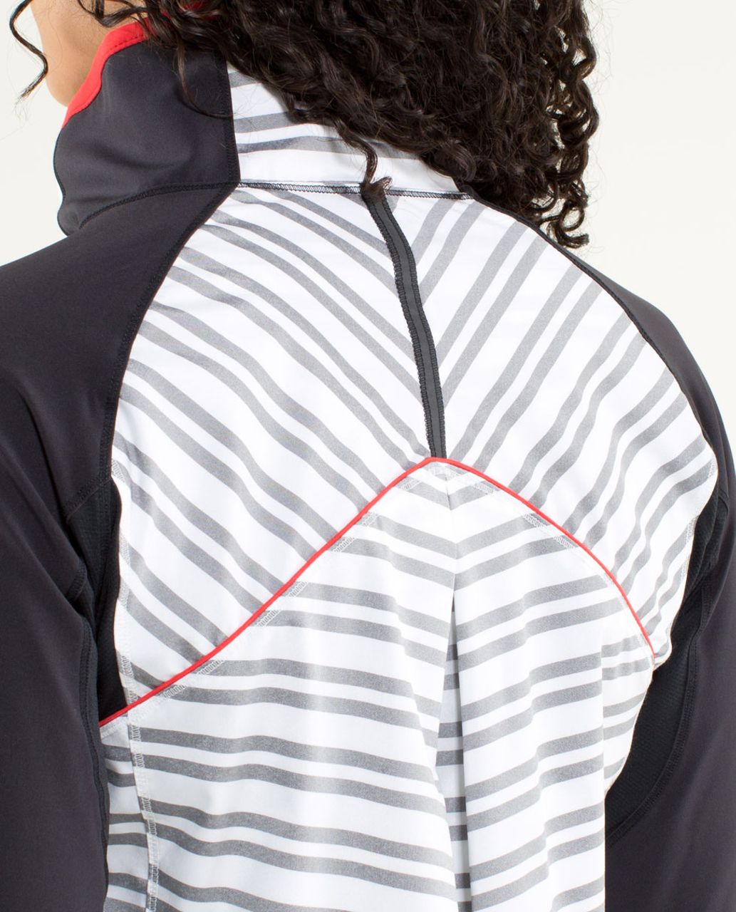 Lululemon Run: Track Attack Jacket - Twin Stripe Black / Black