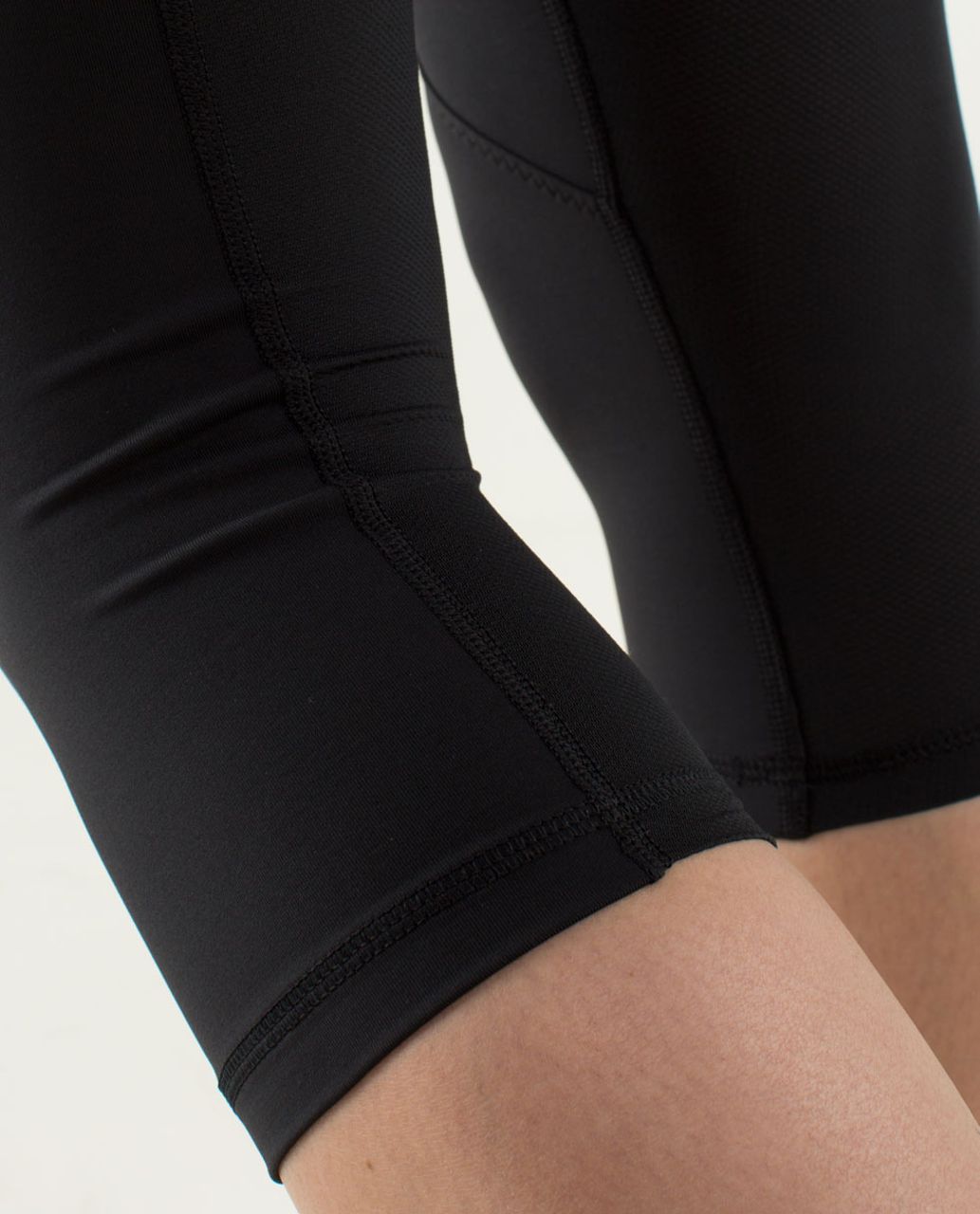 Lululemon Run:  Mod Moves Crop - Black / Mod Dot Printed Black / Twin Stripe Black