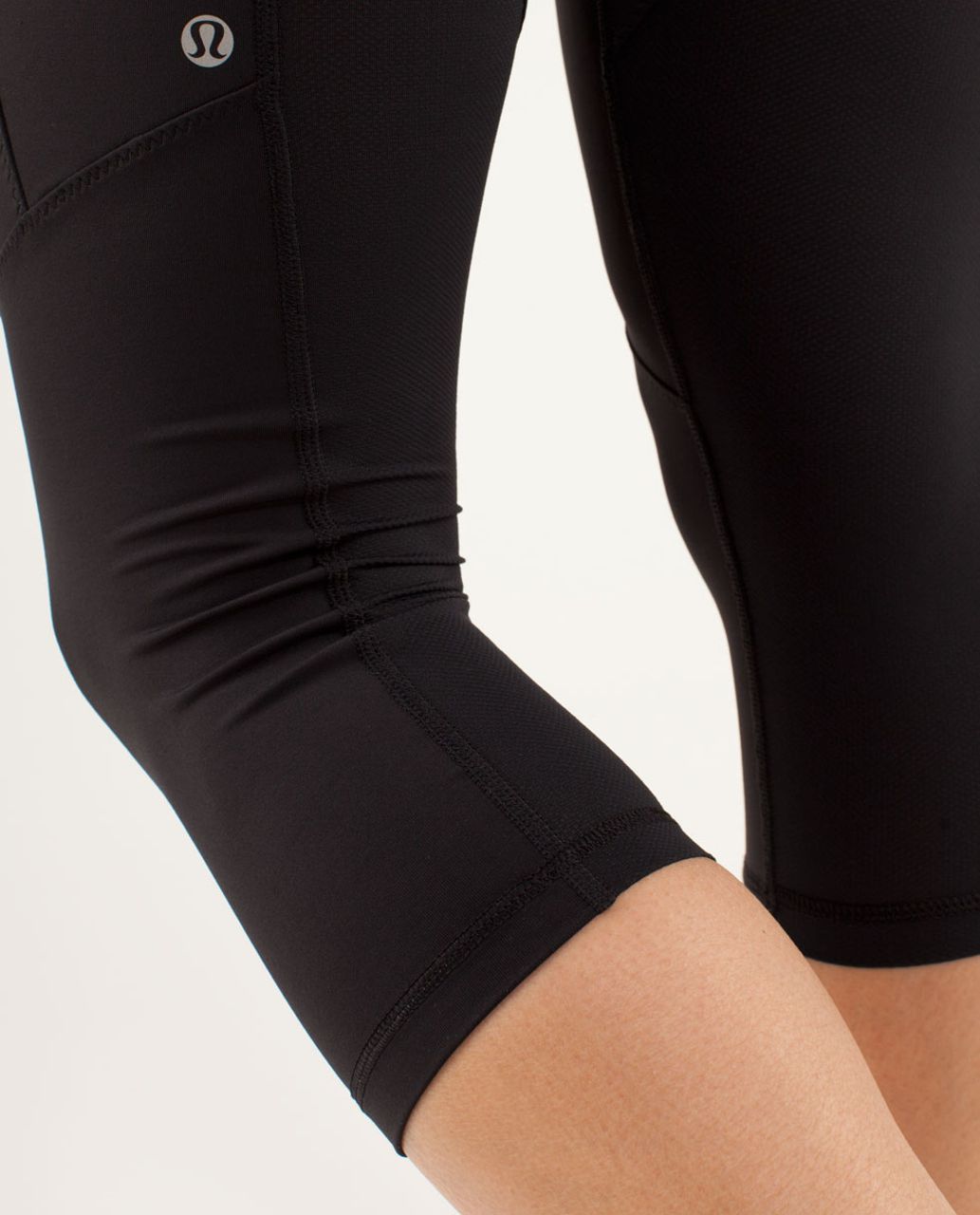 Lululemon Run:  Mod Moves Crop - Black / Cool Breeze / Nimbus