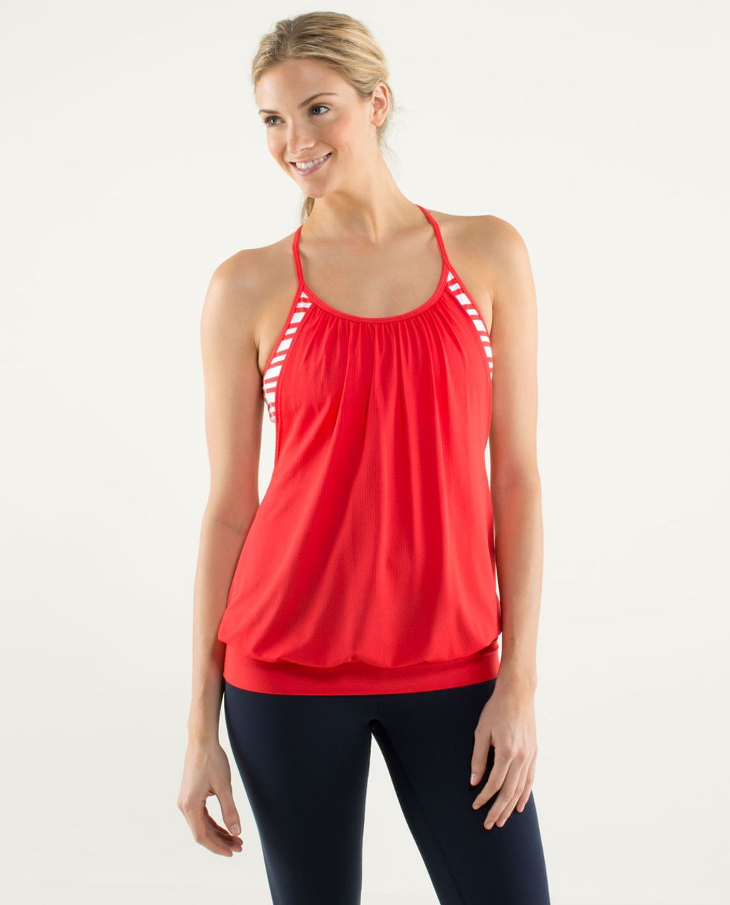 Lululemon No Limits Tank - Love Red / Twin Stripe Love Red