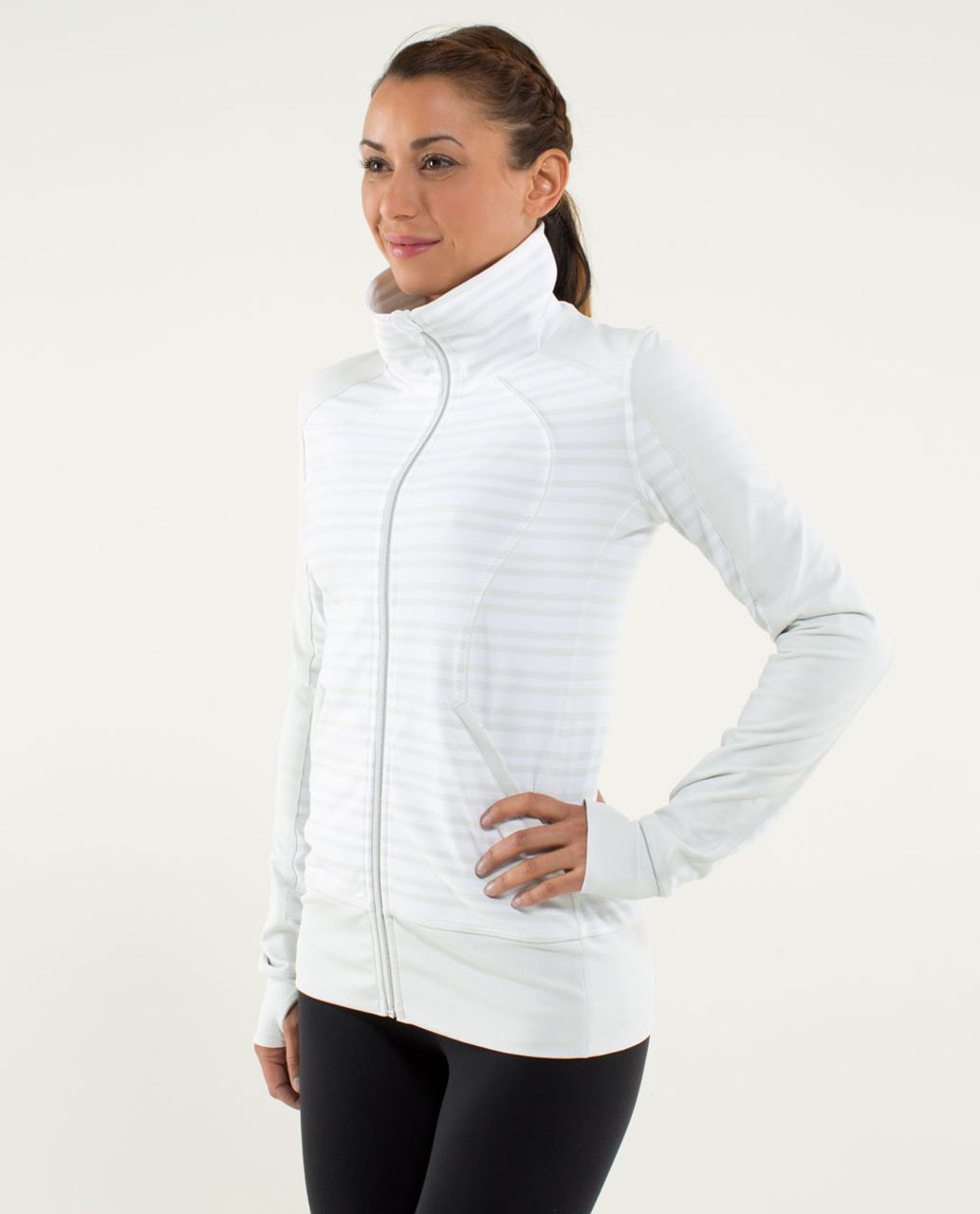 Lululemon Contempo Jacket - Twin Stripe Nimbus / Nimbus