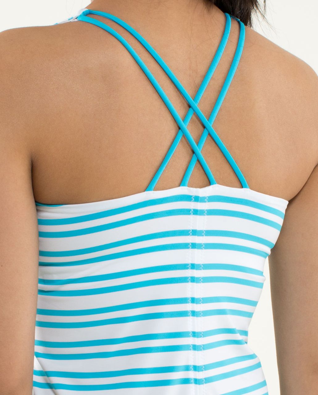 Lululemon Free To Be Tank - Twin Stripe Spry Blue / Spry Blue