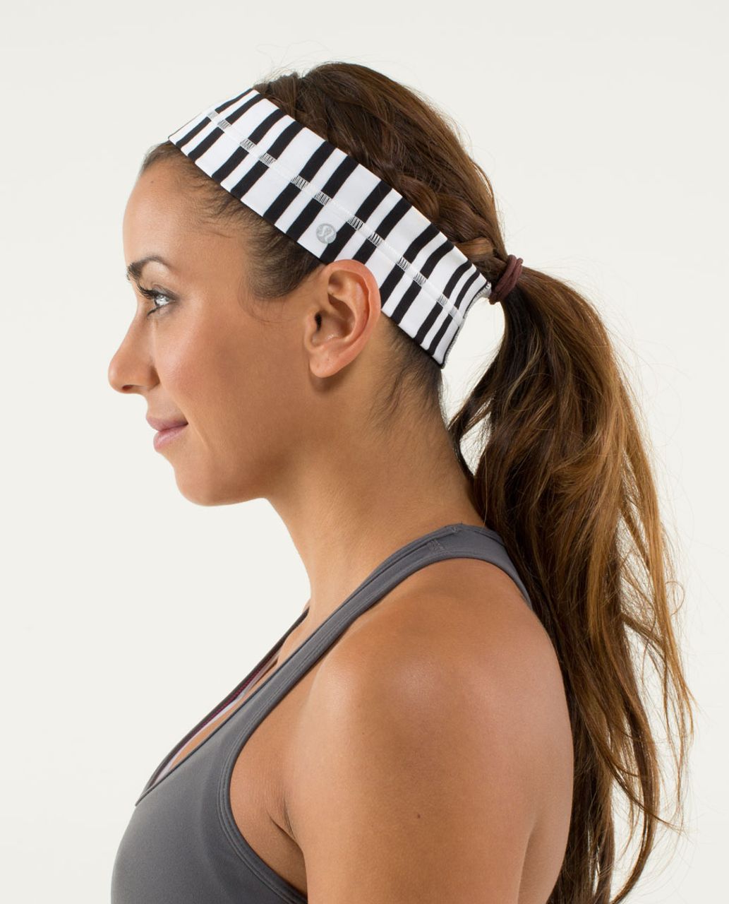 Lululemon Fly Away Tamer Headband - Twin Stripe Black