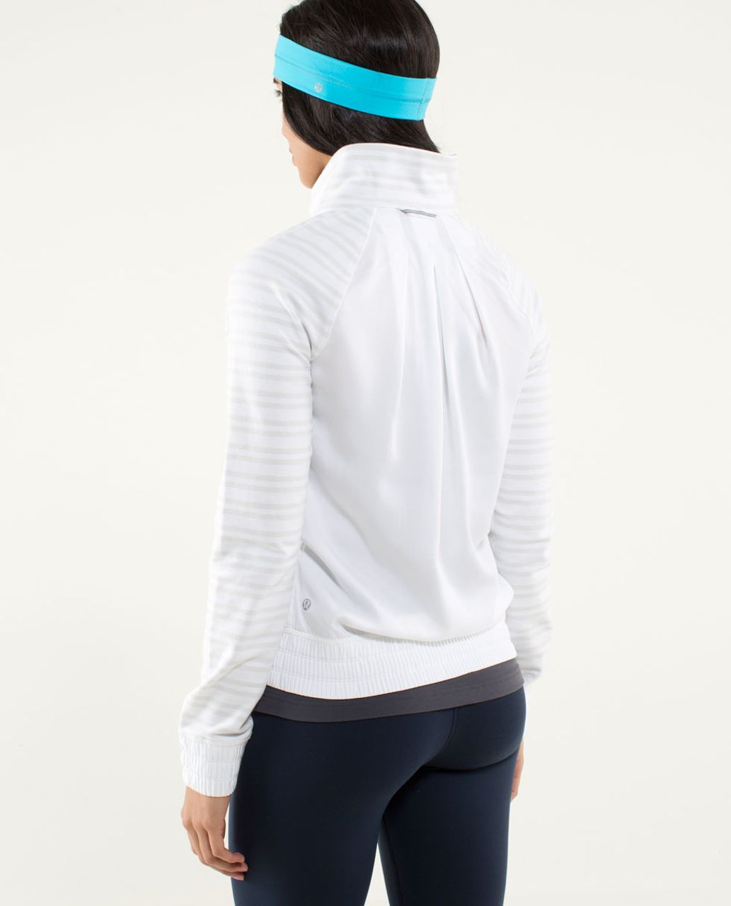 Lululemon Blissed Out Jacket - Twin Stripe Nimbus / White