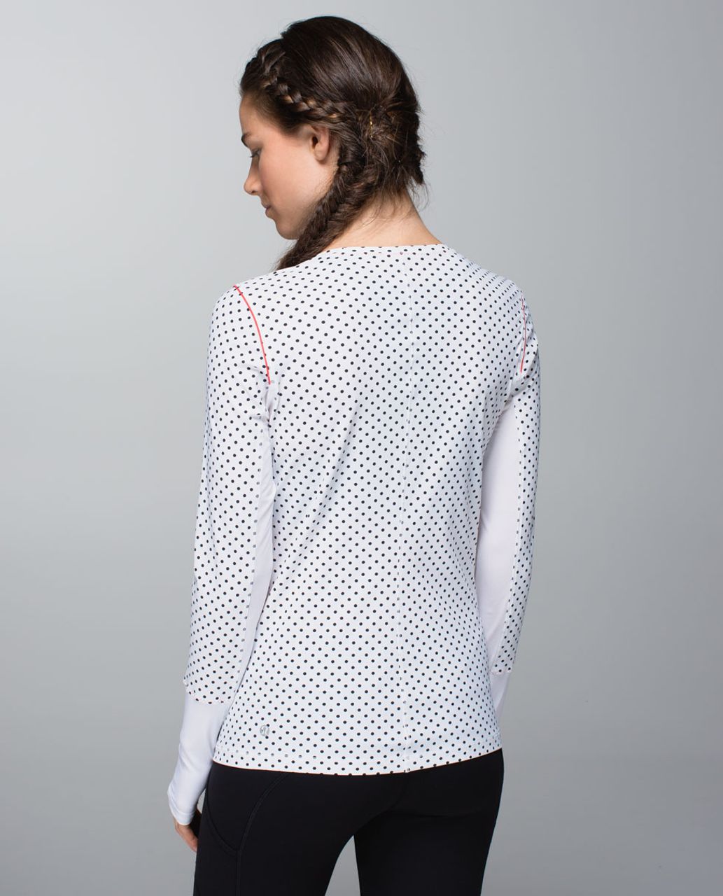 Lululemon Runbeam Long Sleeve - Mod Dot Printed Black / White