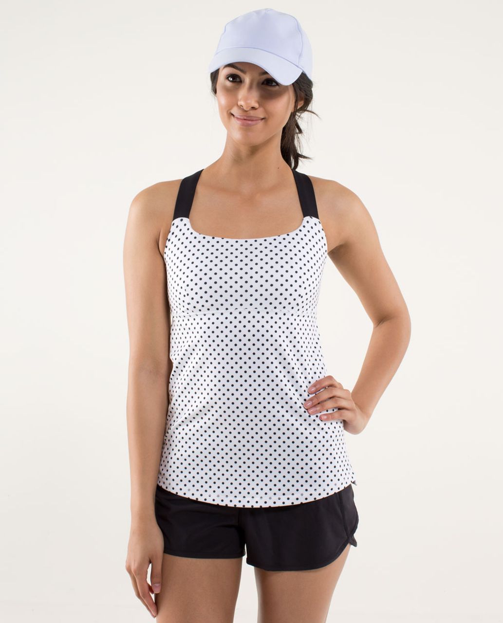 Lululemon Track And Train Tank - Mod Dot Printed Black / Black