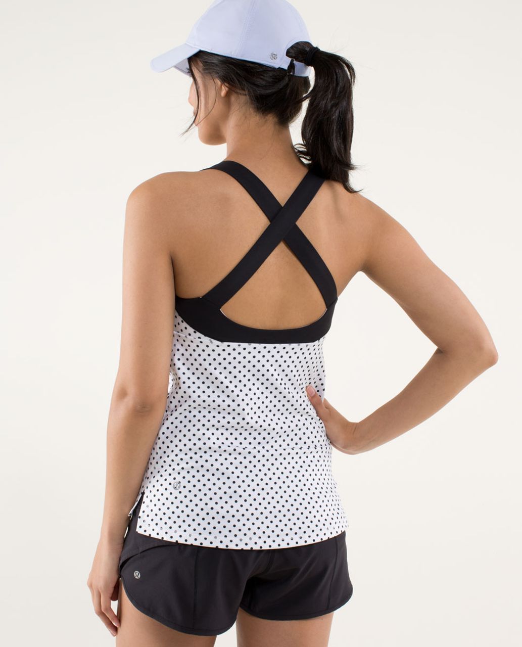 Lululemon Track And Train Tank - Mod Dot Printed Black / Black