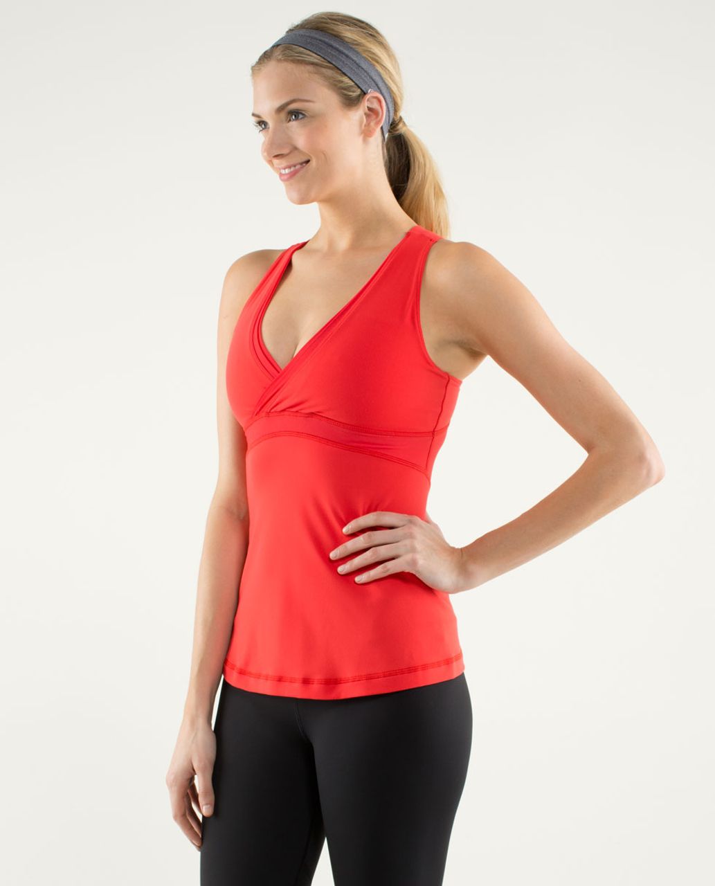 Lululemon, deep V racerback corset tank, size 8, $20.