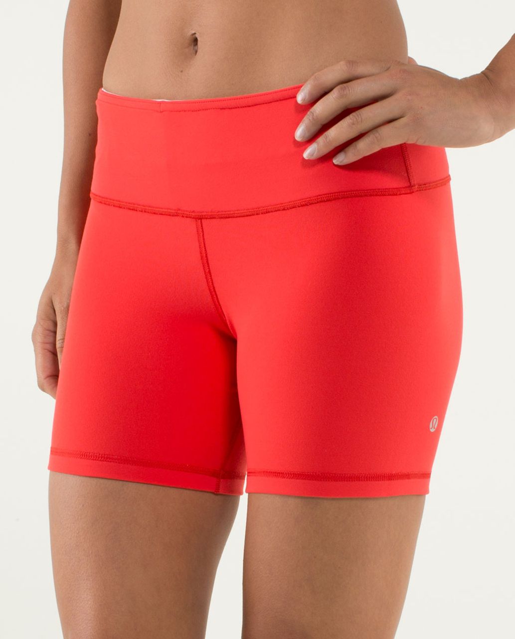 Lululemon Reverse Groove Short (Regular) - Love Red / White / Twin Stripe Love Red