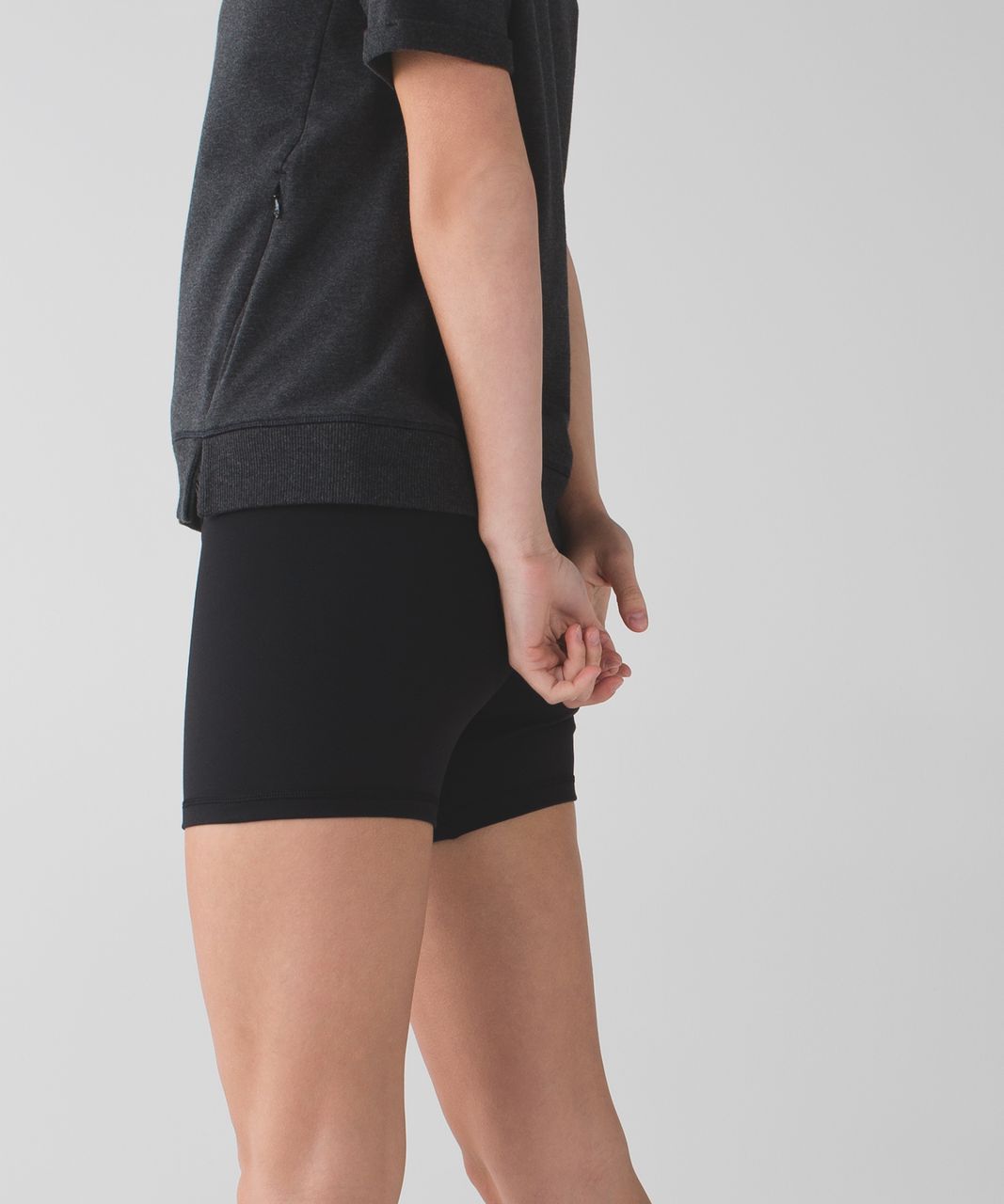 Lululemon Reverse Groove Short (Regular) - Black / Twin Stripe Black / White