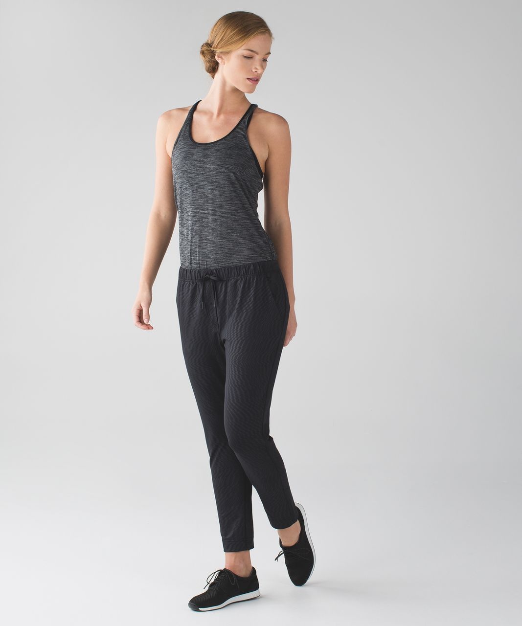 Lululemon Jet Crop (Slim) *Luxtreme - Shifted Horizon Embossed Black