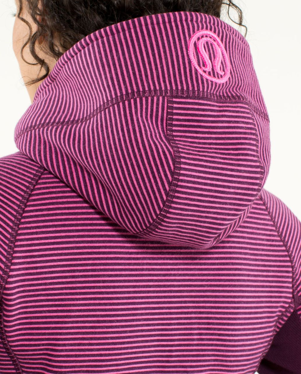 Lululemon Scuba Hoodie *Stretch (Lined Hood) - Hyper Stripe Printed Afterglo  / Plum - lulu fanatics