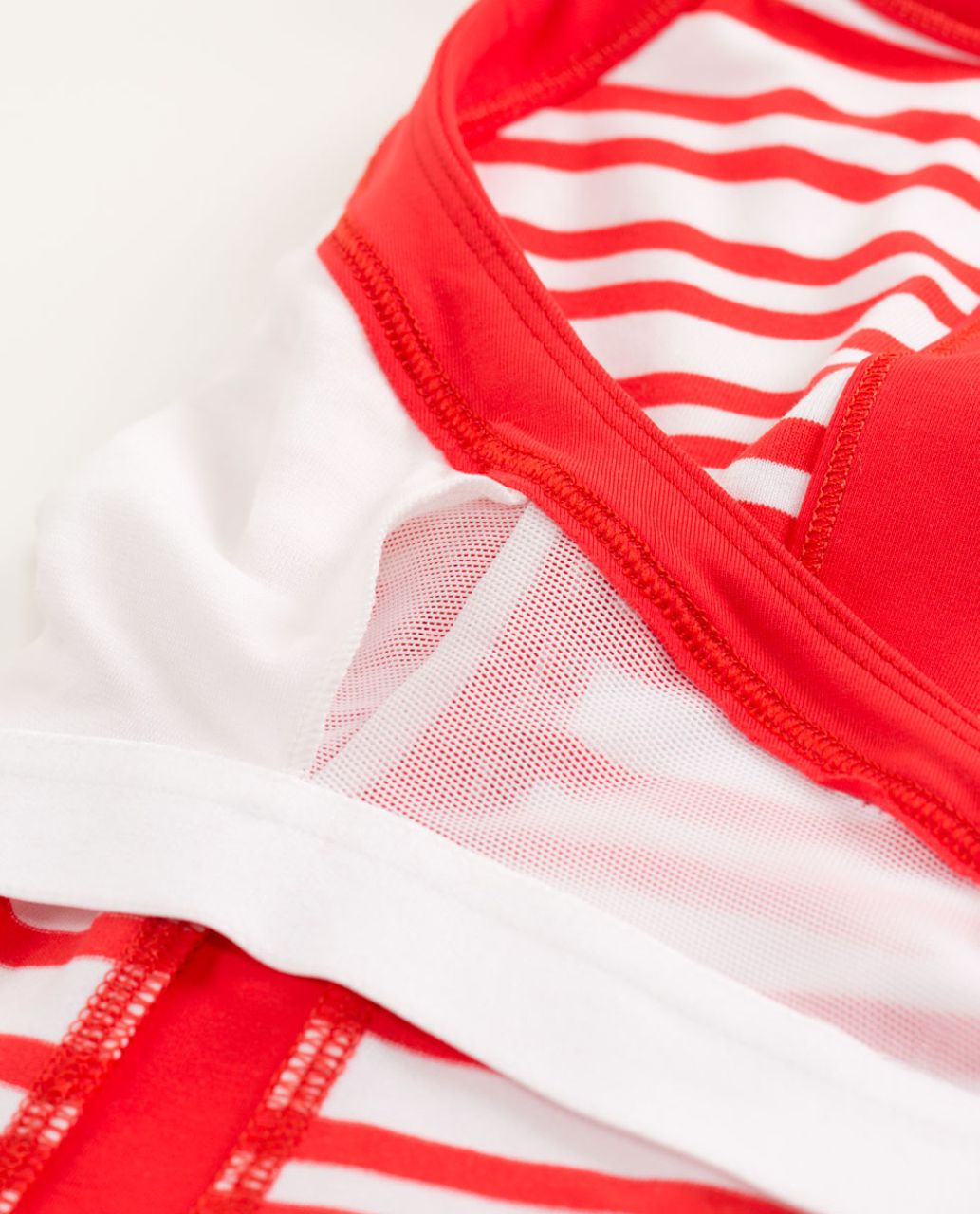 Lululemon Hip To Be Zen Halter Twin Stripe Love Red / Love Red