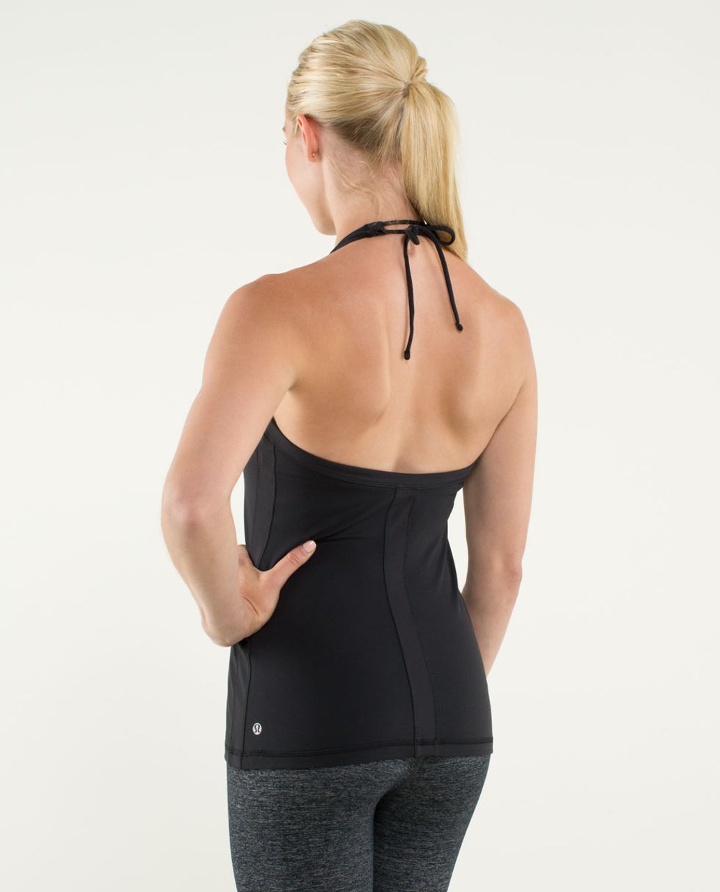 Lululemon Halter Top-Criss Cross Back-Black/Blue