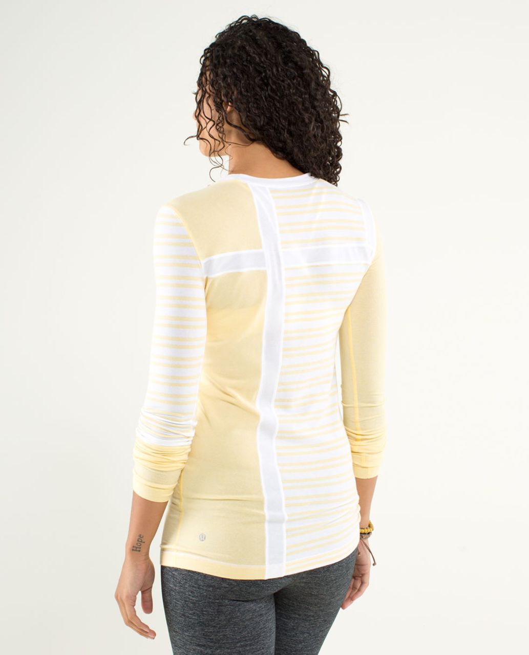 Lululemon Promenade Long Sleeve - Twin Stripe Heather Sizzle / White / Sizzle