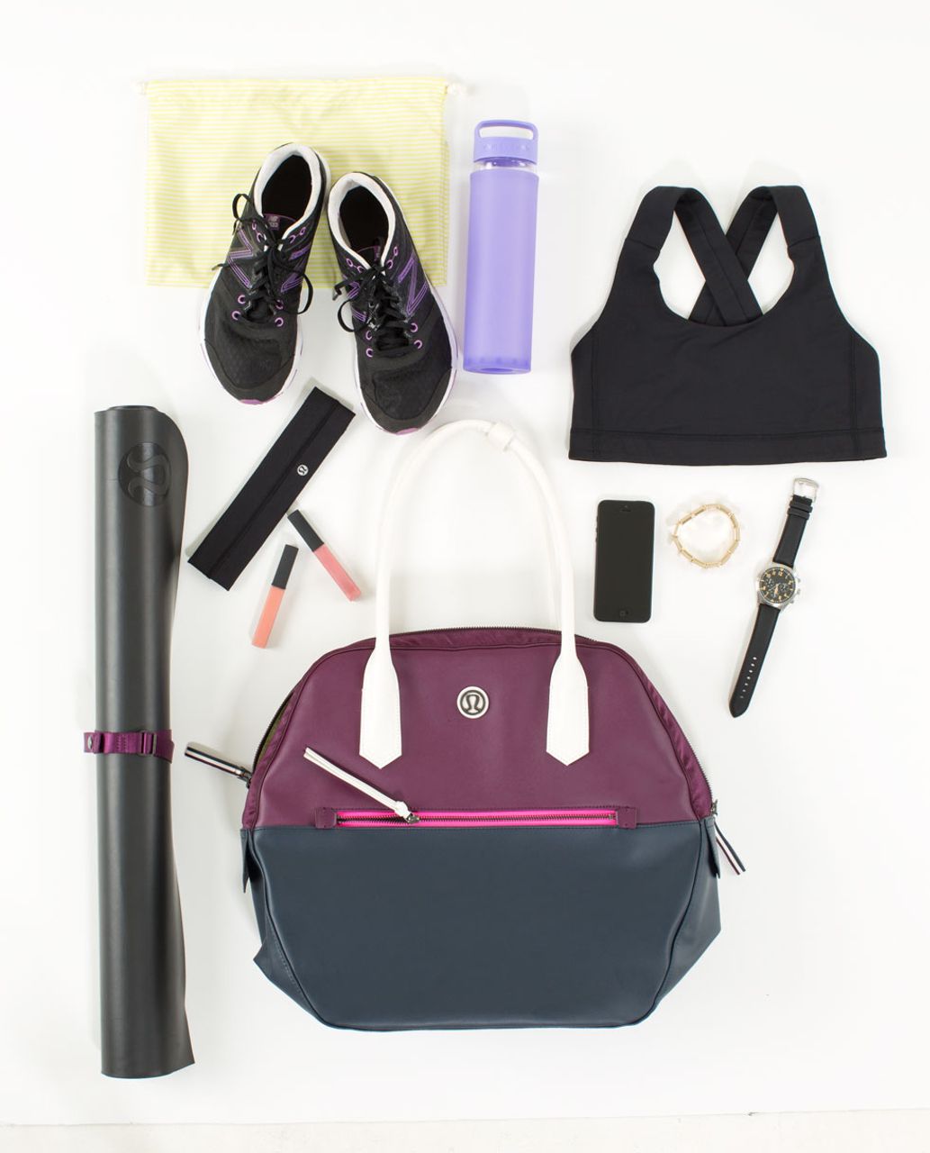 Lululemon Happy Hatha Hour Bag - Plum / Inkwell