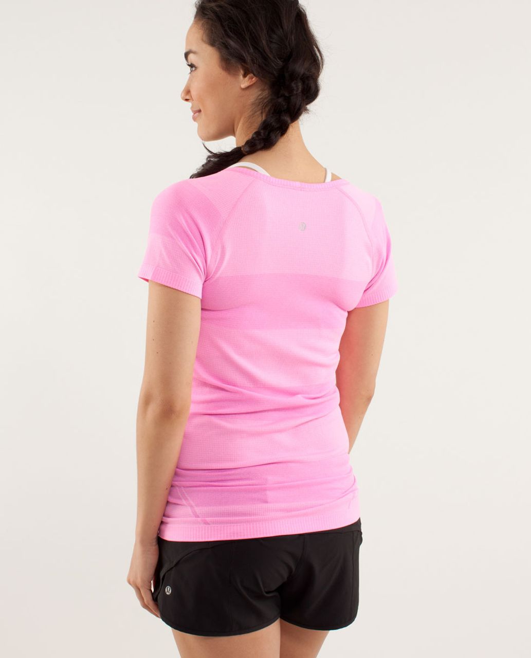 Lululemon Run:  Swiftly Tech V Neck - Raspberry Glo Light