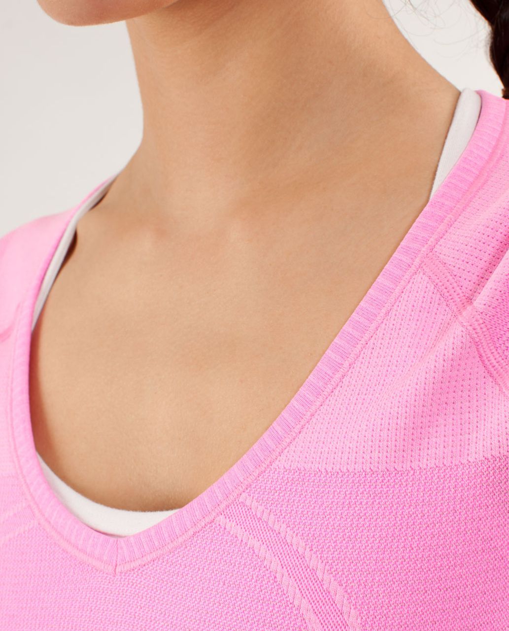 Lululemon Run:  Swiftly Tech V Neck - Raspberry Glo Light