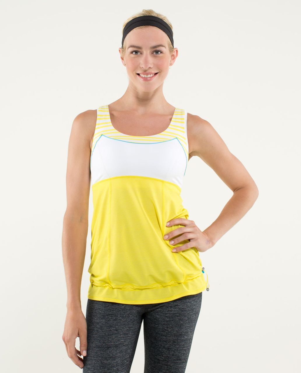 Lululemon Run:  Ta Ta Topper - Sizzle / Twin Stripe Sizzle / White