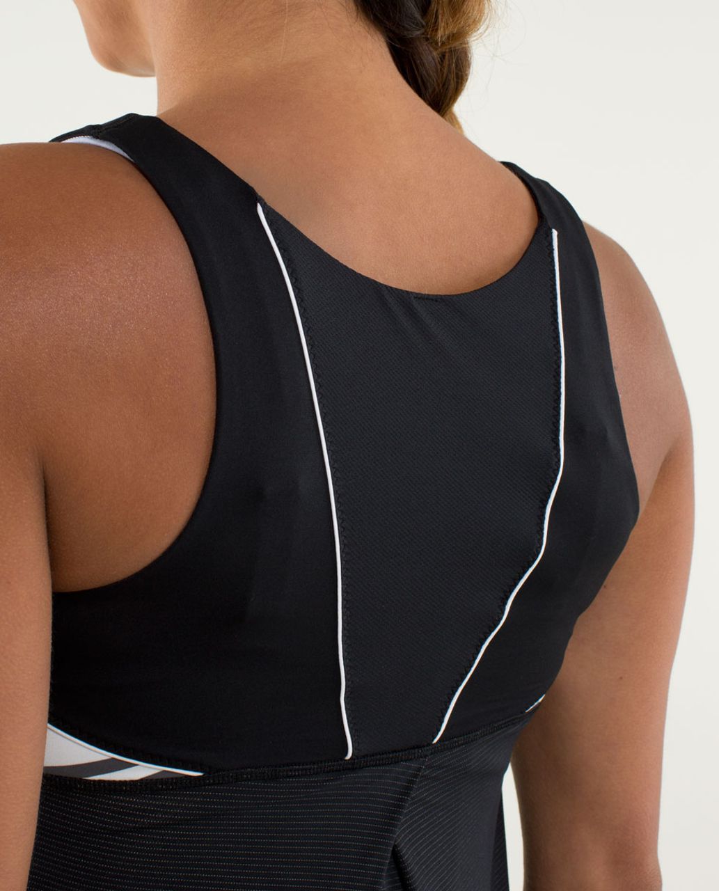 Lululemon Run:  Ta Ta Topper - Black / Groovy Stripe Nimbus