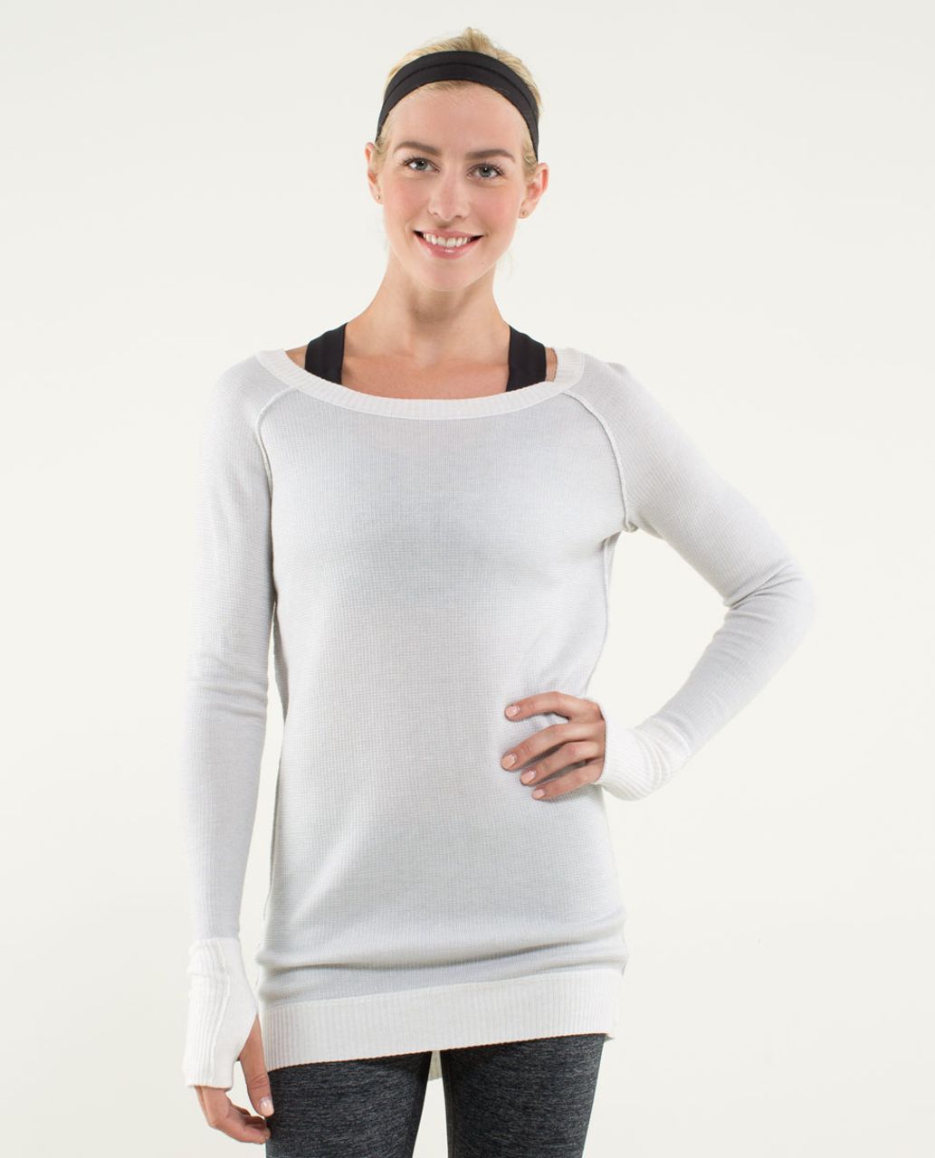 Lululemon Chai Time Pullover II - Heathered White / Silver Spoon