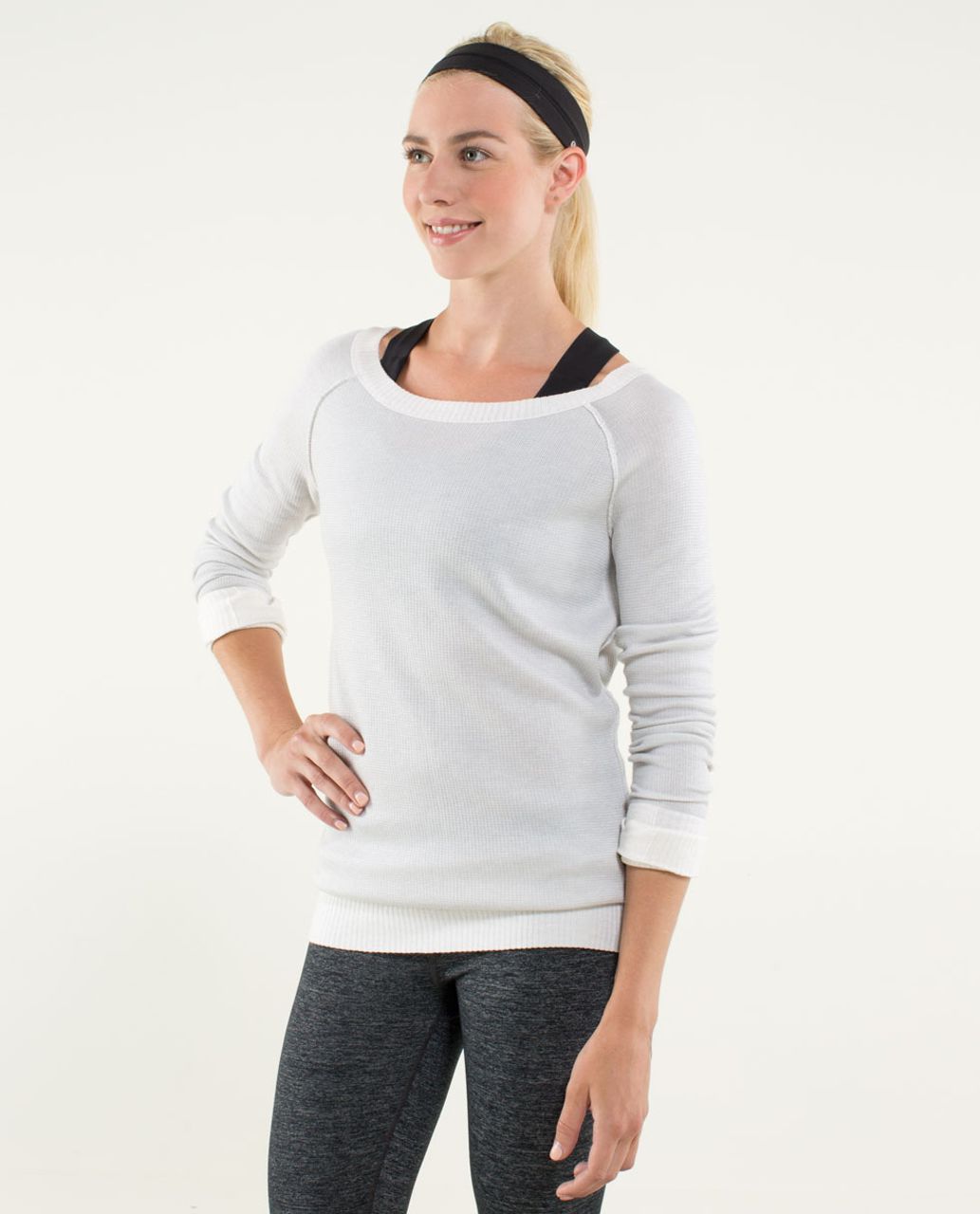 Lululemon Chai Time Pullover II - Heathered White / Silver Spoon