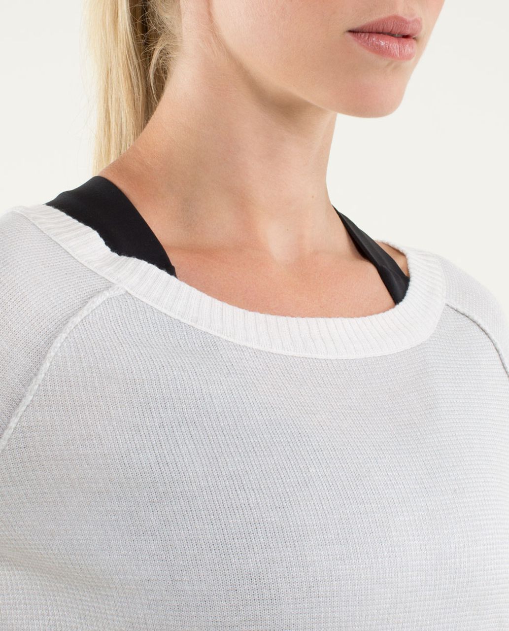 Lululemon Chai Time Pullover II - Heathered White / Silver Spoon