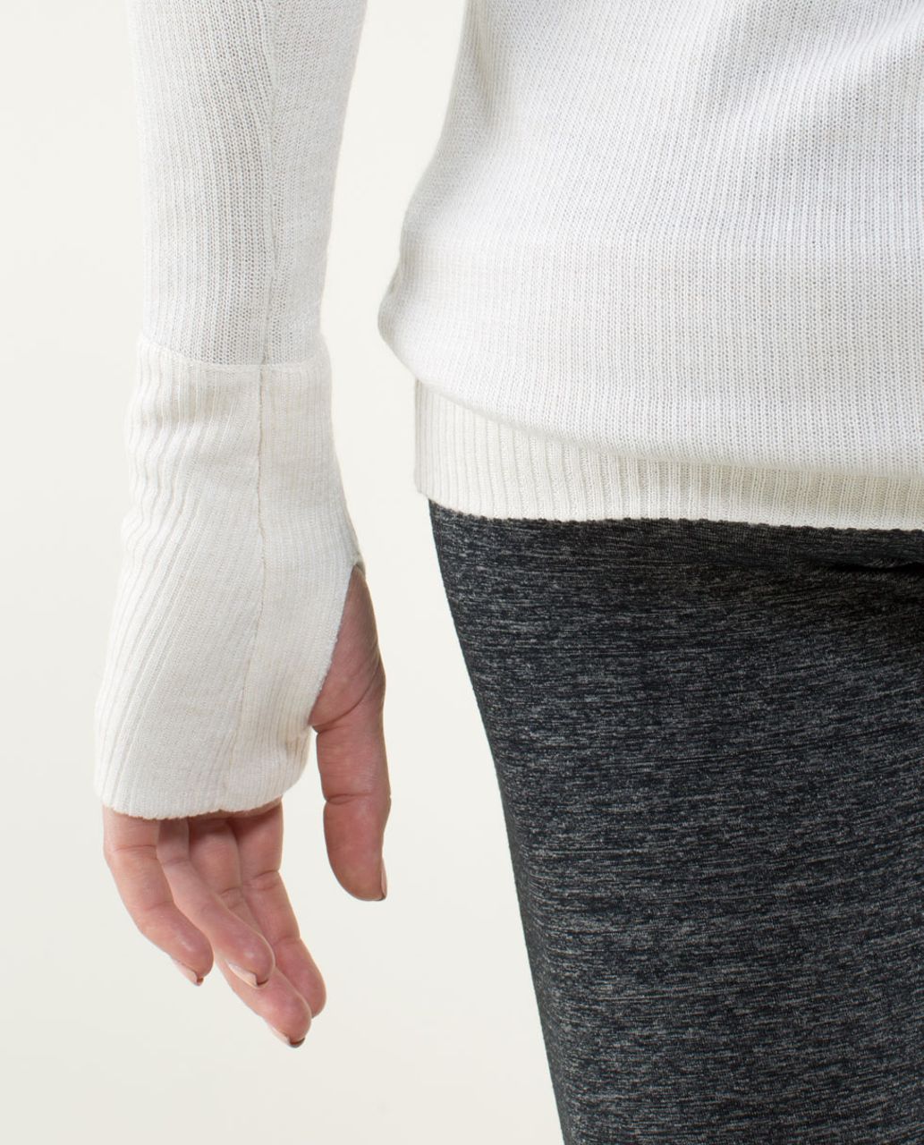 Lululemon Chai Time Pullover II - Heathered White / Silver Spoon