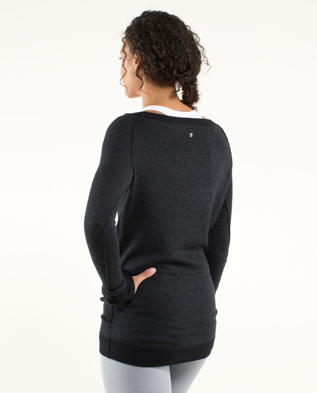 Lululemon Chai Time Pullover II - Black / Heather Deep Coal