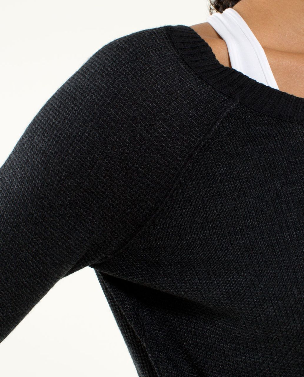 Lululemon Chai Time Pullover II - Black / Heather Deep Coal - lulu fanatics