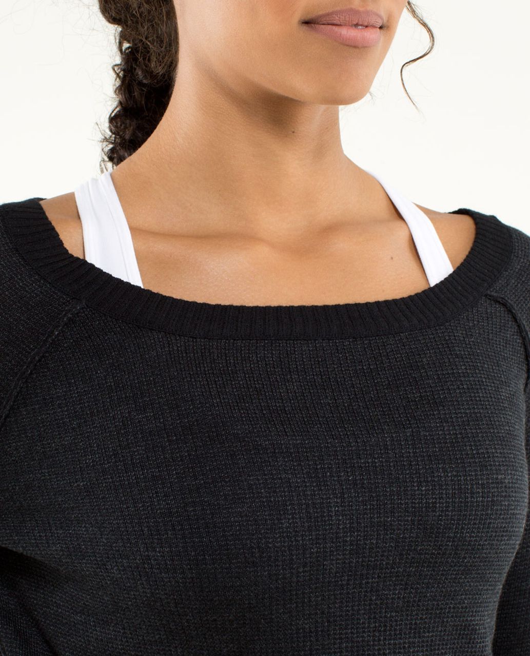 Lululemon Chai Time Pullover II - Black / Heather Deep Coal