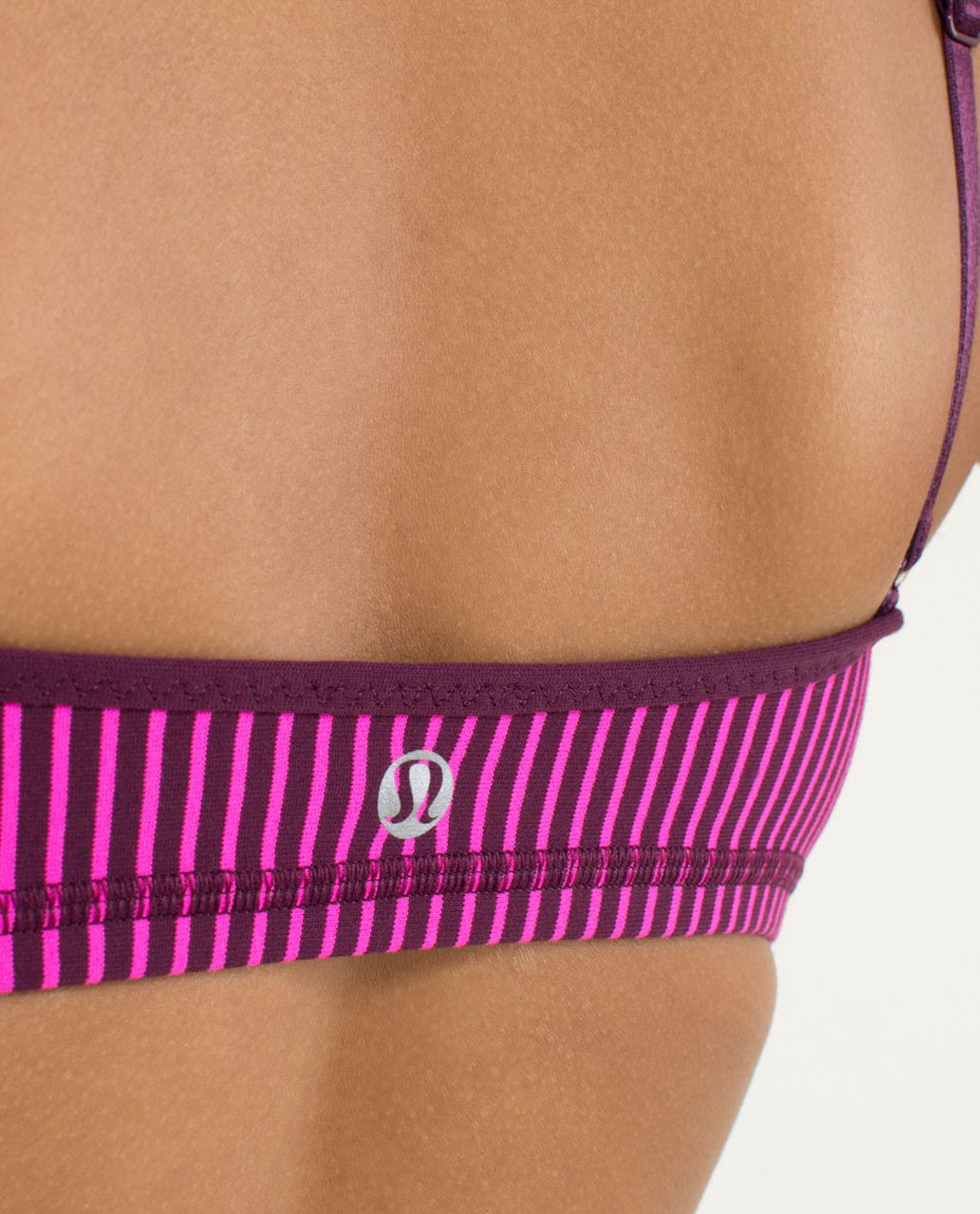 Lululemon Daily Bra - Hyper Stripe Raspberry Glo Light / Plum