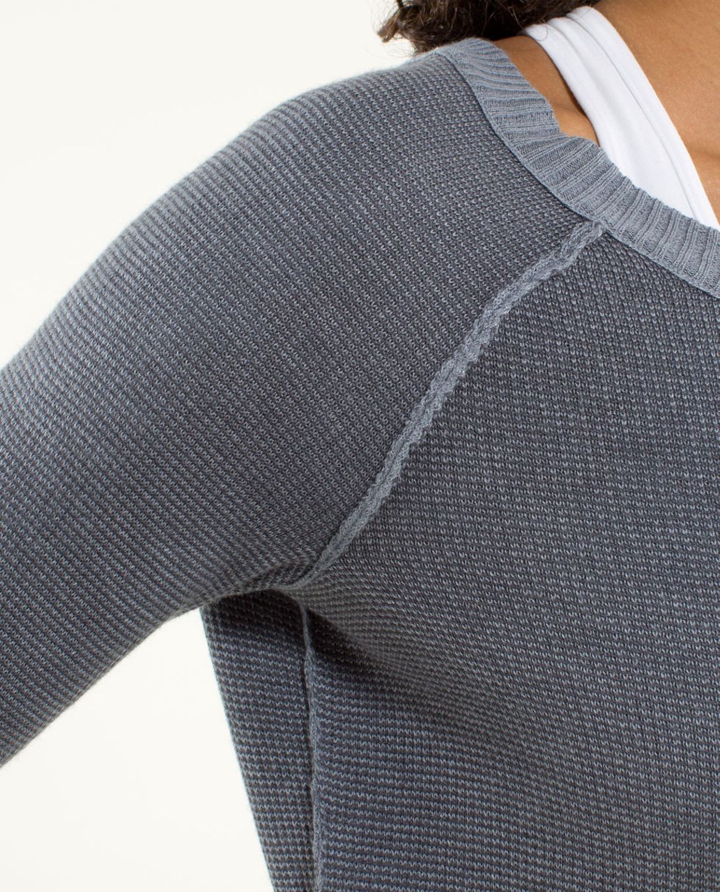 Lululemon Chai Time Pullover II (First Release) - Heathered Blurred Grey / Coal