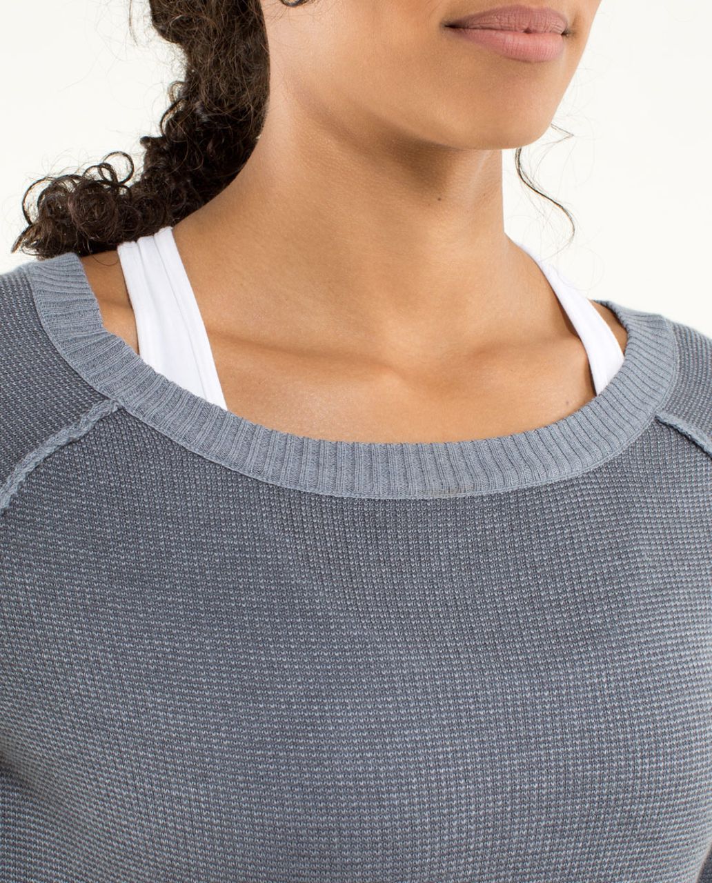 Lululemon Chai Time Pullover II (First Release) - Heathered Blurred Grey / Coal