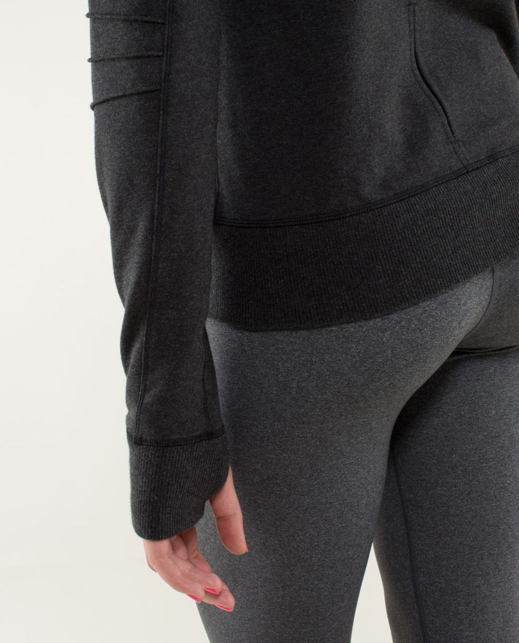 Lululemon Bliss Break Hoodie - Heathered Black / Black - lulu fanatics