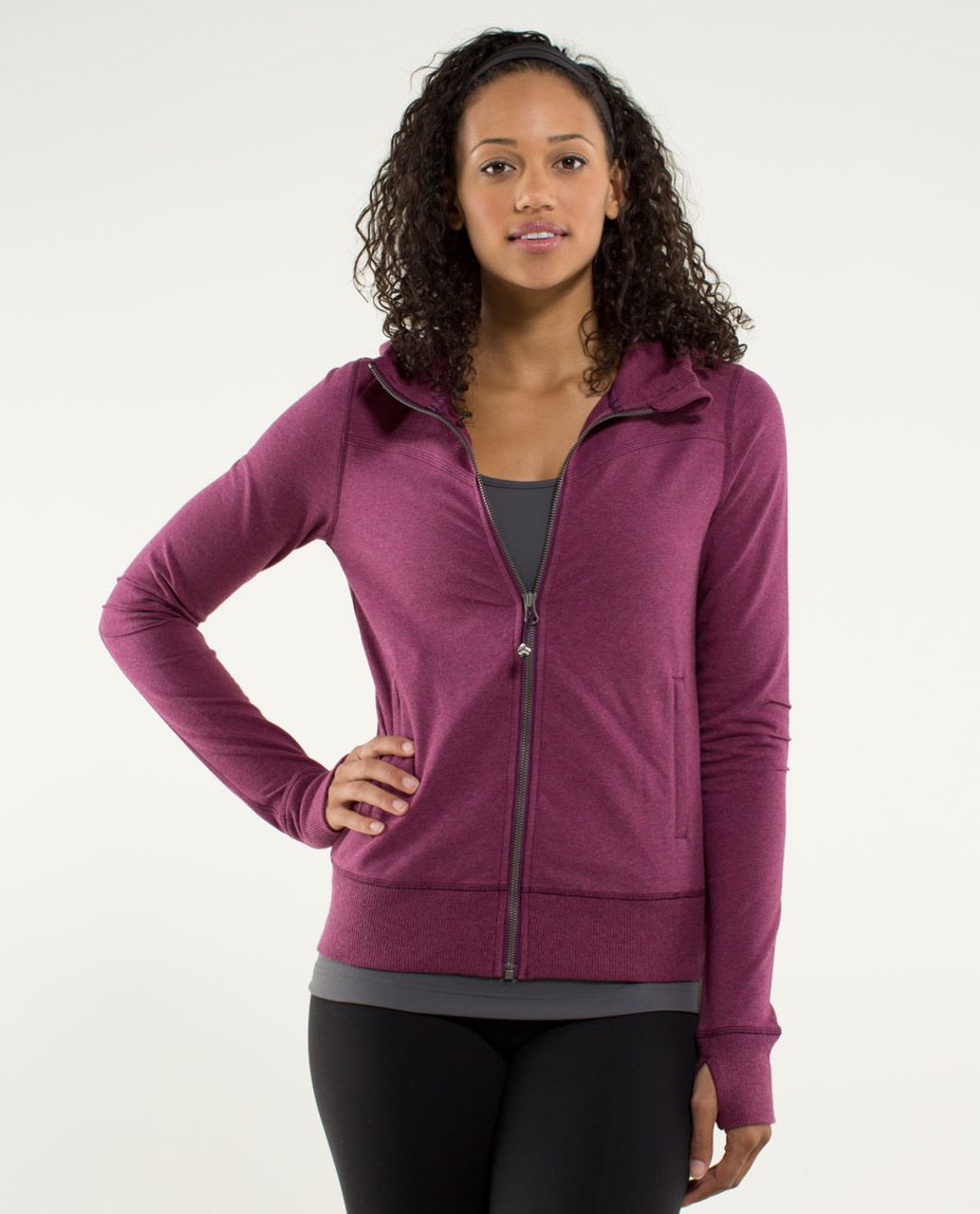 lululemon athletica, Tops, Lululemon Scuba Hoodie Light Cotton Fleece  Dark Adobe Burgundy Activewear Gym